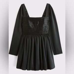 Abercrombie & Fitch Black Pleated Dress